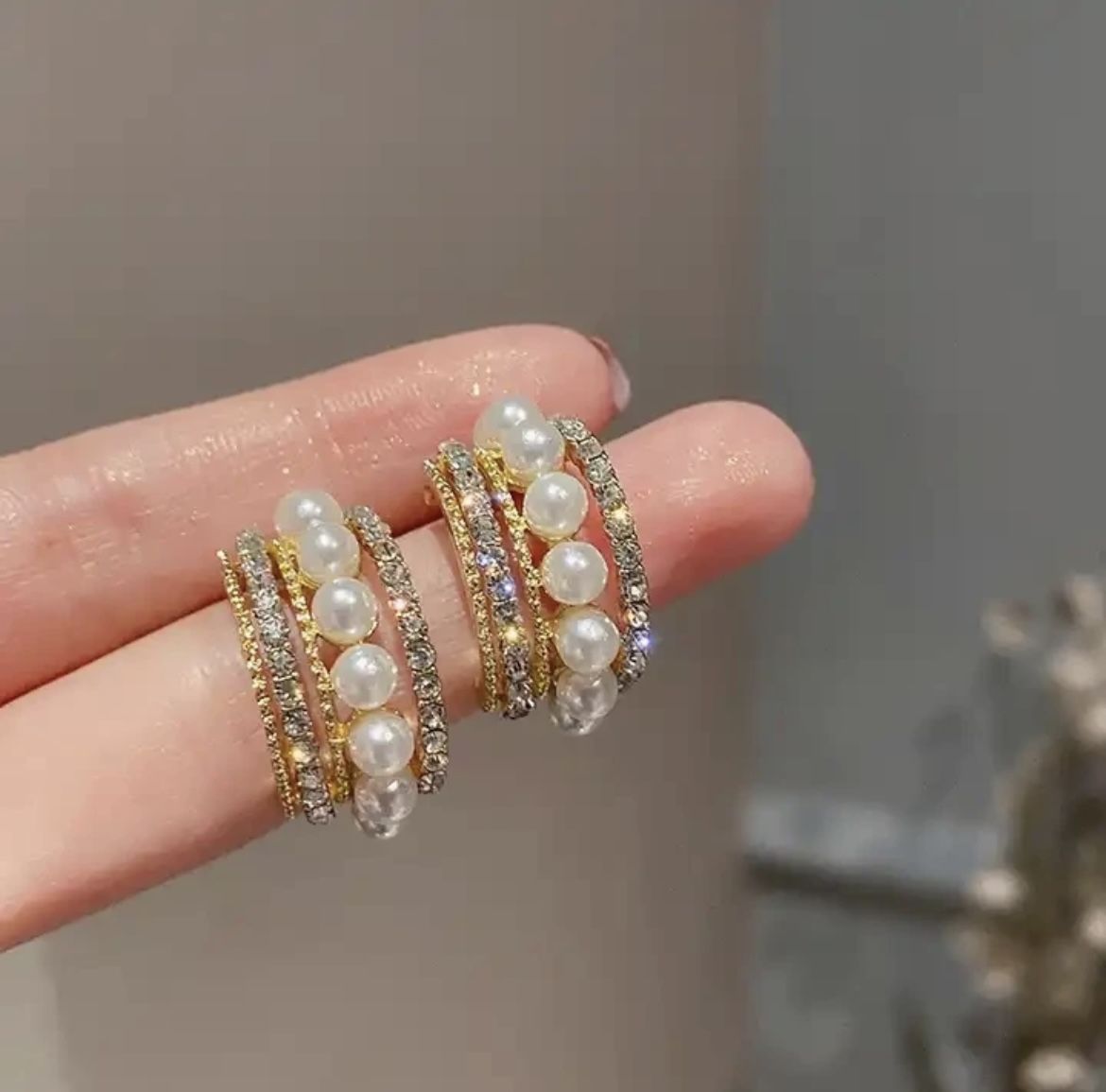 Half Round Stud Earring